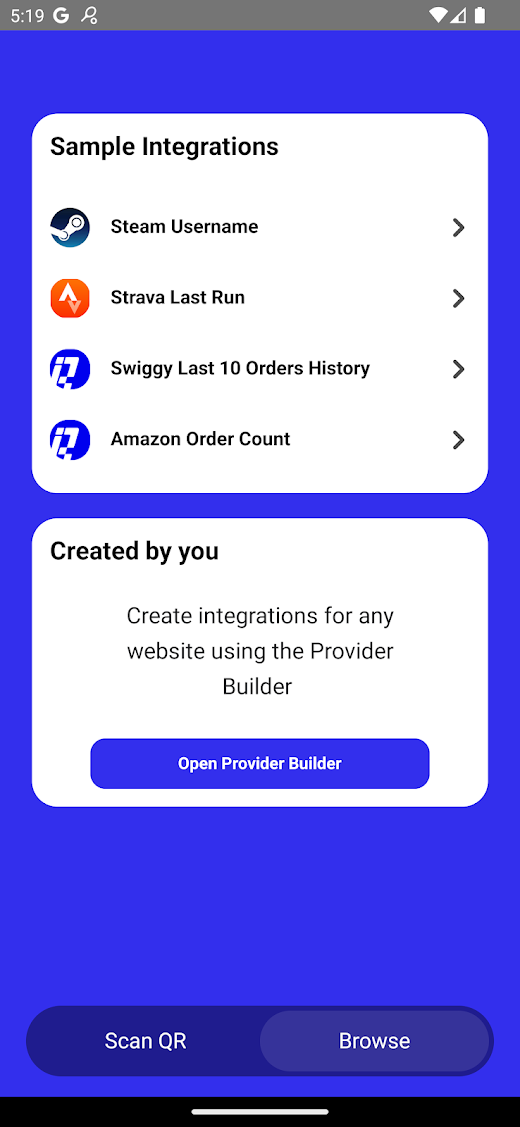 Android application Reclaim Protocol screenshot