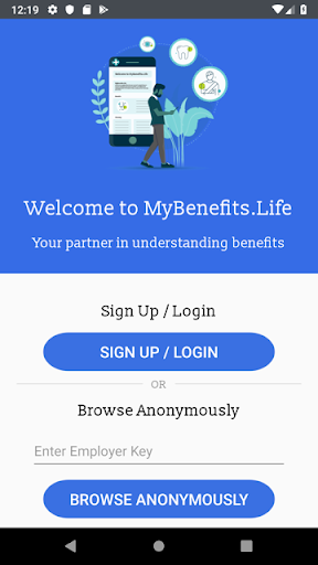 Android application MyBenefits.Life screenshort