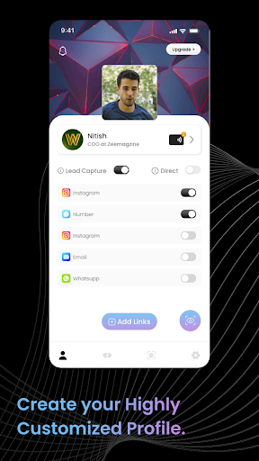 Screenshot of GetWetap - NFC Business Card