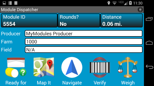 Android application Module Dispatcher screenshort