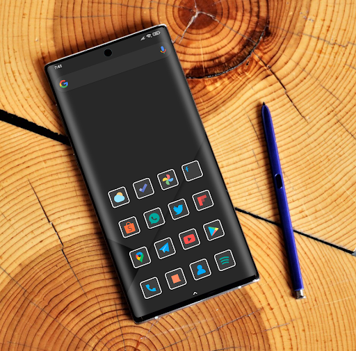 Screenshot of Flat Dark Square - Icon Pack
