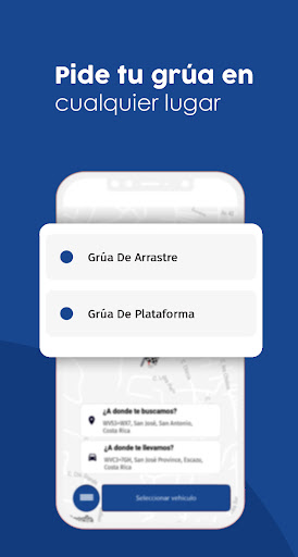 Android application MiGrúa screenshort