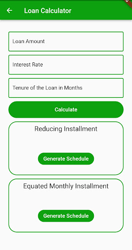 Simple Finance Calculator Screen 2