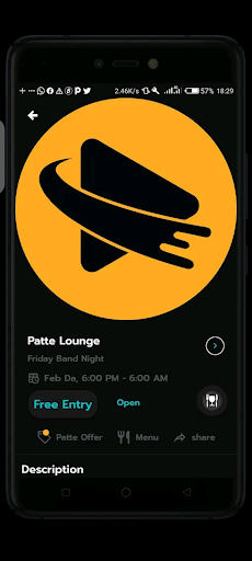 Android application Patte screenshort