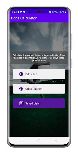 Android application Odds Calculator - Payback rate screenshort