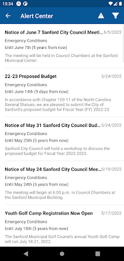 City of Sanford, NC Screen 2