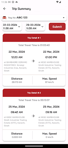 TPL Trakker - Fleet Management Screen 2
