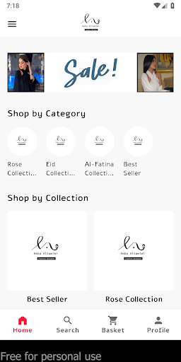 Android application hebaboutique screenshort