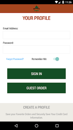 Android application Northwest Pizza Company screenshort