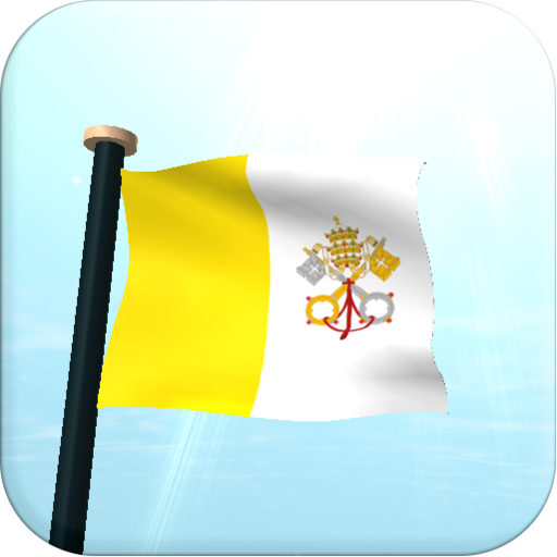 Vatican City Flag 3D Wallpaper logo