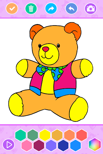 Teddy Bear Coloring Book Screen 3
