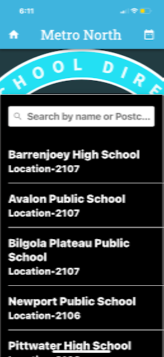 Android application NSW Schools Directory screenshort