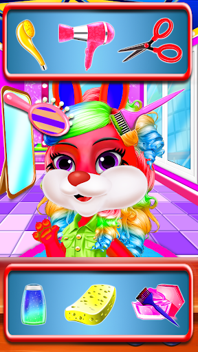 Android application Bunny Hairs Beauty Care Games screenshort