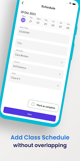 Screenshot of Schedule Flow - Track Students