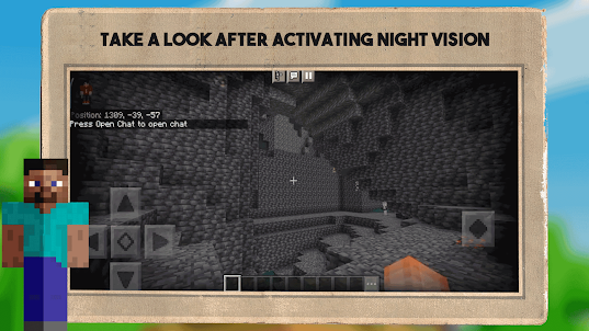 Texture Night Vision Mod MCPE