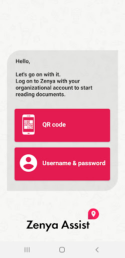 Android application Zenya Assist screenshort
