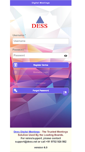 Android application Dess Digital Meetings screenshort