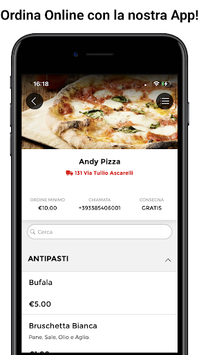 Android application Andy Pizza screenshort