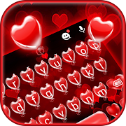 Red Balloon Hearts Keyboard Theme