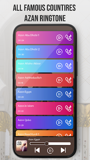Android application Adhan Ringtones: Islamic Tunes screenshort