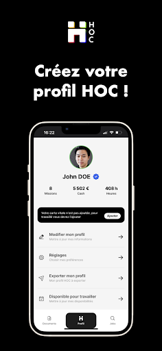 Android application HOC JOB screenshort