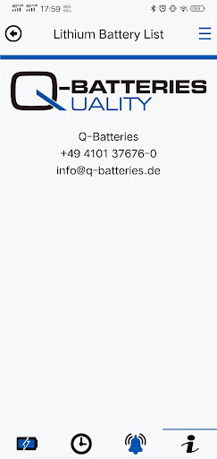 Android application Q-Batteries BMS screenshort