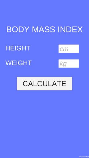 Android application Body Mass Index screenshort