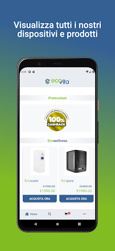 Android application Ecovita screenshort