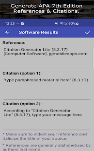 Citation Generator Lite Screenshot