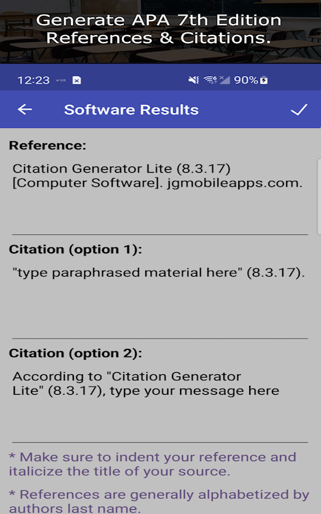 Citation Generator Lite - 8.9 - (Android)