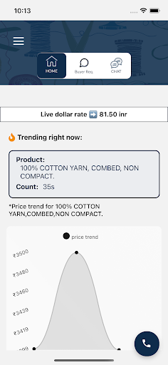 Android application B2B COTTON YARN screenshort
