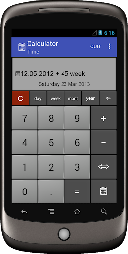 CalculTime PRO Screen 2