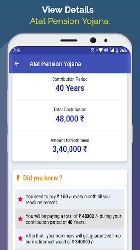 Finance Calculator-EMI NPS SIP Screen 2