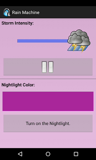 Screenshot of Rain Machine & Night Light