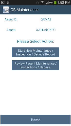 QR Maintenance Screen 2