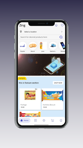 Android application Zing Online Shopping App screenshort