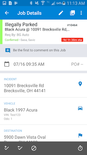 Dispatch Anywhere Mobile Screen 2