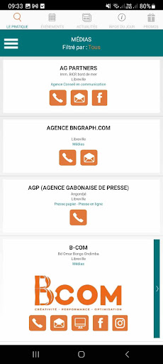 Annuaire Le Pratique du Gabon Screen 2