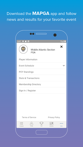 Android application Middle Atlantic PGA Section screenshort
