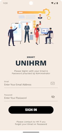 Android application UniHRM screenshort