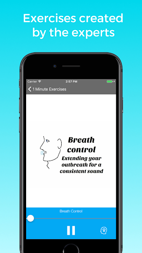 Android application One Minute Voice WarmUp screenshort