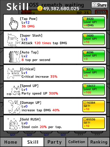 Tap cat RPG Screen 3