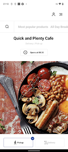 Android application Quick and Plenty Cafe screenshort