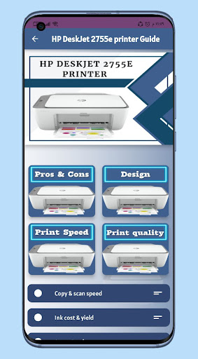 HP DeskJet 2755e printer Guide Screen 2