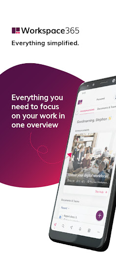 Android application Workspace 365 screenshort