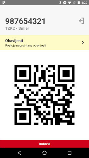 Android application QR Student screenshort