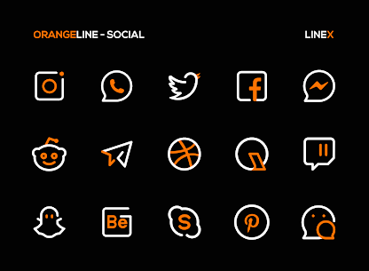 OrangeLine IconPack : LineX 5.1 4