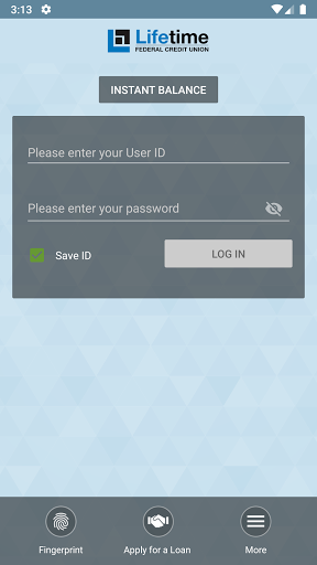 Lifetime Federal Credit Union Screen 2