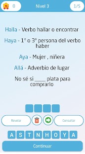 Snímka obrazovky španielskeho pravopisu a gramatiky