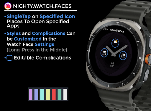 Night ver 47 - watch face screenshot 5